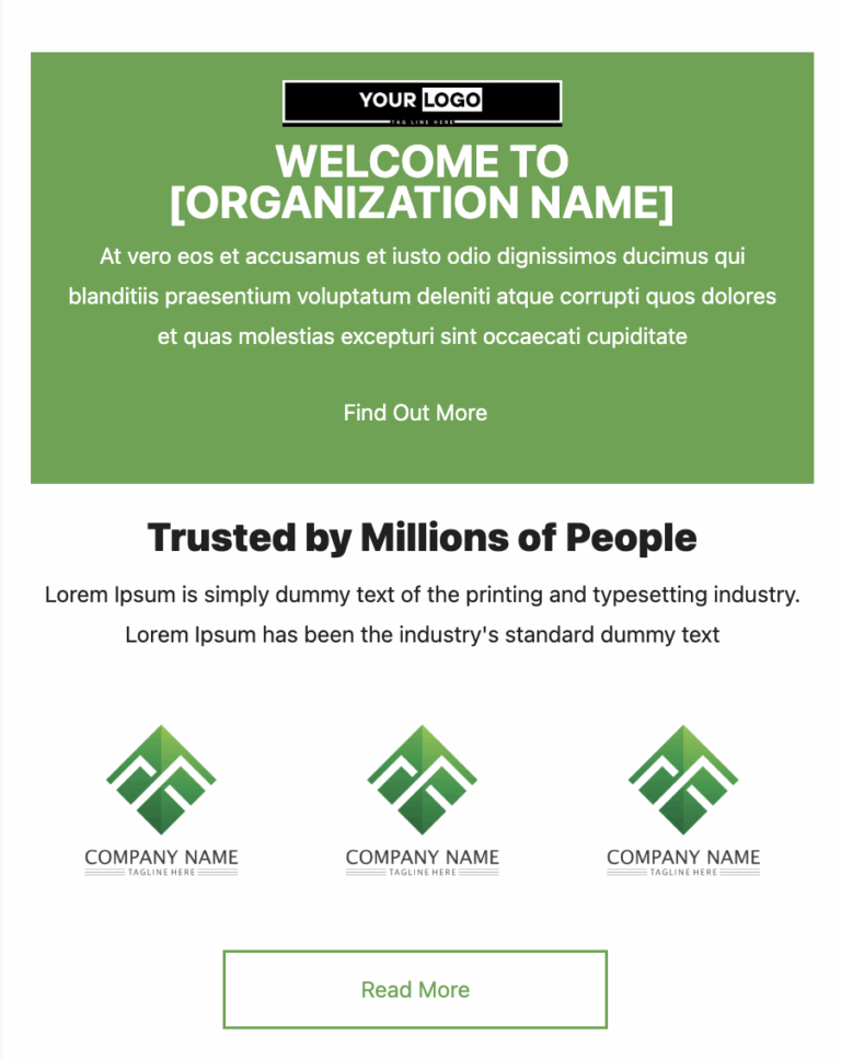organization welcome email
